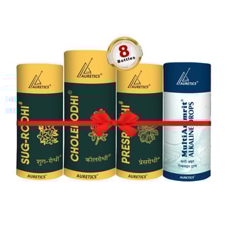 [8 Bottles] CareVed - Mix Pack of Sug-Rodhi, PresRodhi, CholeRodhi | 4 Standard x [1+1] Set | [4,000BV]