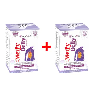 [1+1]x2 CareVed: Merry Belly - Stomach Relief - AntaAcid Tablet (Rocket)
