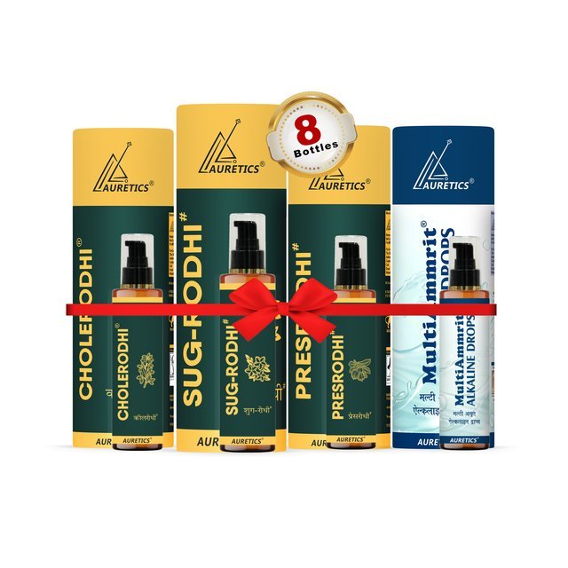 [Retailer's Pack][8 Bottles (Pump)] CareVed - Mix Pack of Sug-Rodhi, PresRodhi, CholeRodhi - 2026