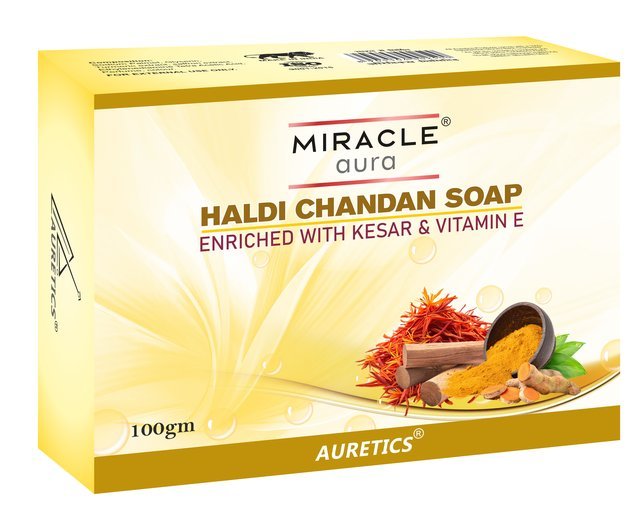 MiracleAura: Haldi Chandan Soap with Kesar & Vitamin-E
