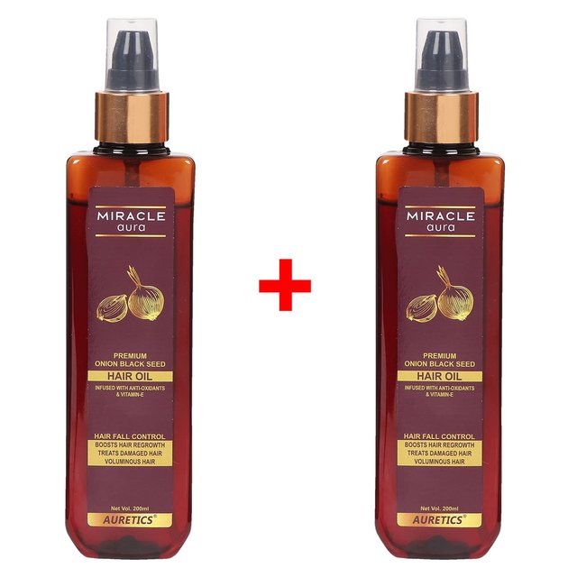 [1+1] MiracleAura: Premium Onion Black Seed Oil with Vitamin-E